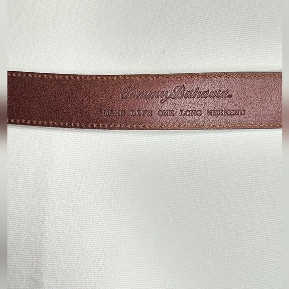 Tommy Bahama Leather Woven Belt - Picture 7 of 9